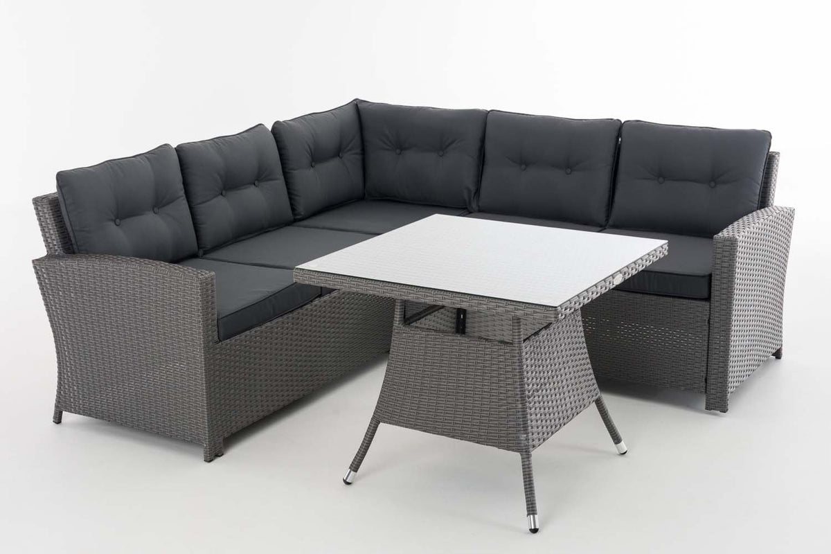 Eckgarnitur Sierra Flachrattan eisengrau – Ansicht 18