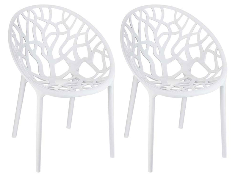 2er SET Stapelstuhl CRYSTAL