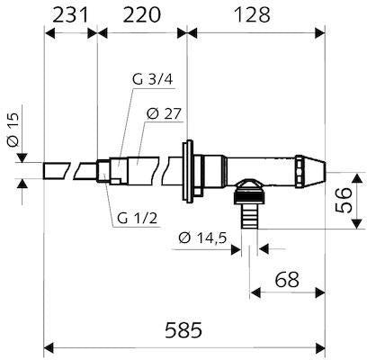 Schell Außenwandarmatur POLAR II frsi Komplettarmatur o Rohrbel mch SCHELL – Ansicht 3