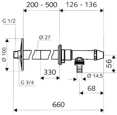 Schell Außenwandarmatur POLAR II Set frsi Installationsbausatz o Rohrbel mch SCHELL – Ansicht 3