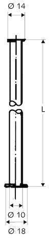 Schell Kupferrohr 10 mm 3/8Zoll Bördel/1/2Zoll Bördel 500mm chr SCHELL – Ansicht 3