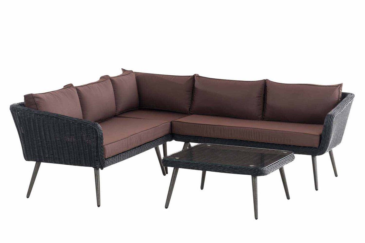 Eck-Loungeset Skara Rundrattan schwarz 45 cm (Dunkelgrau) – Ansicht 18
