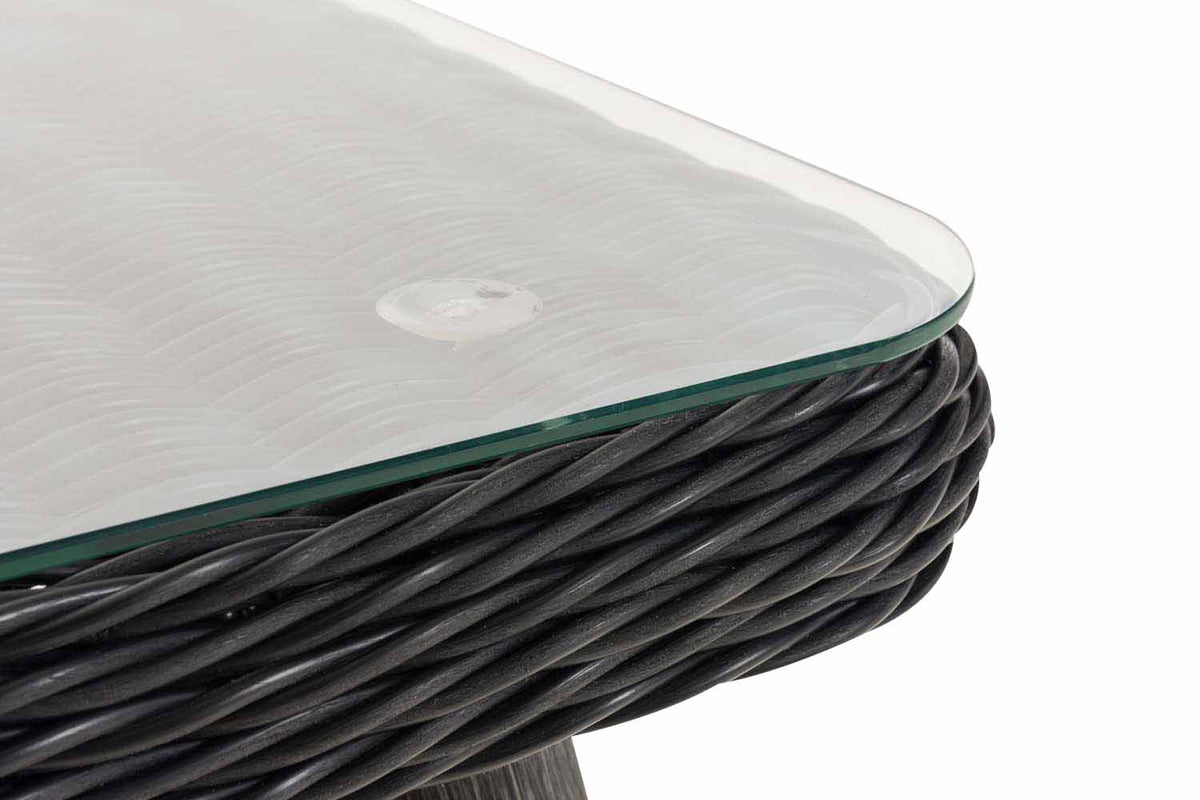 Eck-Loungeset Skara Rundrattan schwarz 45 cm (Dunkelgrau) – Ansicht 8