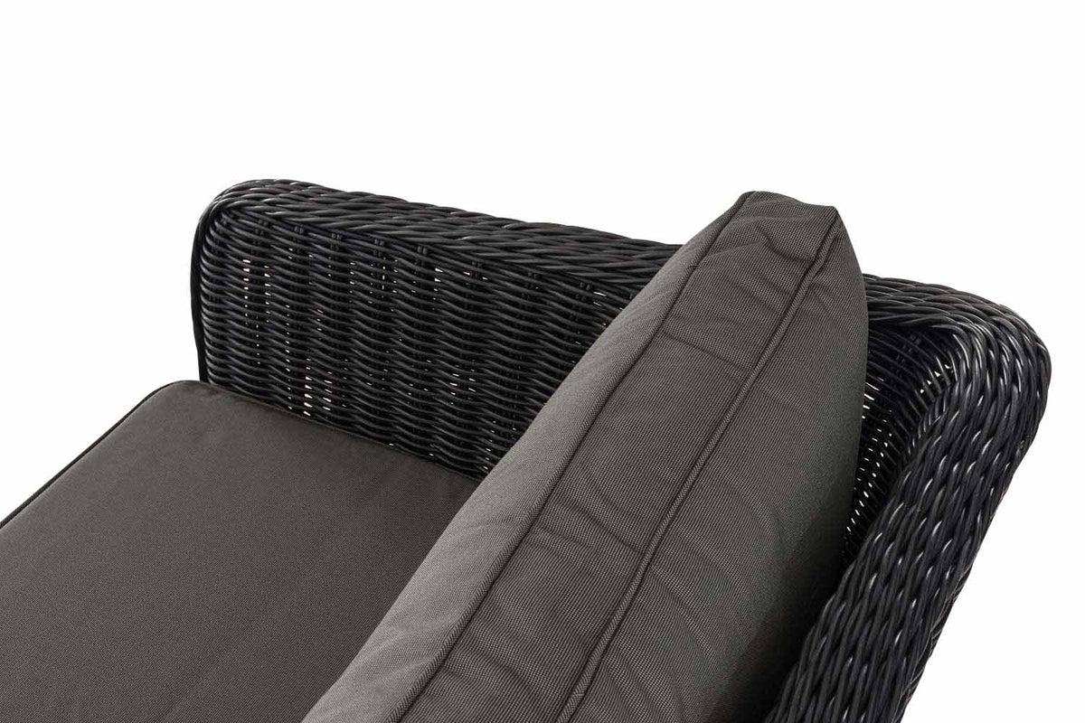 Eck-Loungeset Skara Rundrattan schwarz 45 cm (Dunkelgrau) – Ansicht 14