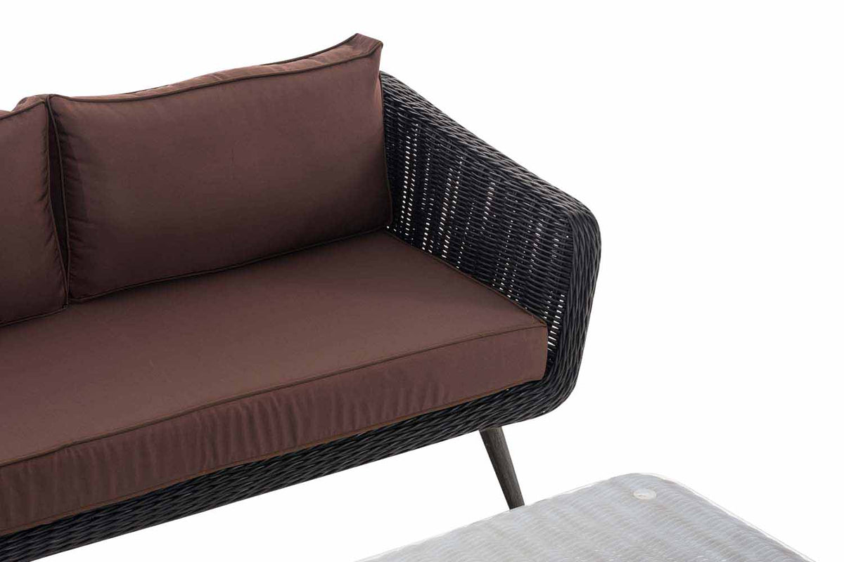 Eck-Loungeset Skara Rundrattan schwarz 45 cm (Dunkelgrau) – Ansicht 20