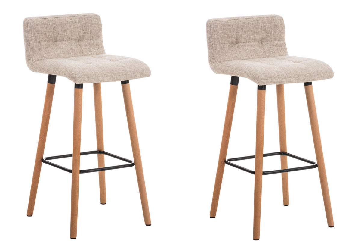 2er Set Barhocker Lincoln Stoff natura