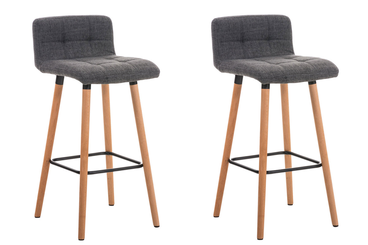 2er Set Barhocker Lincoln Stoff natura – Ansicht 6