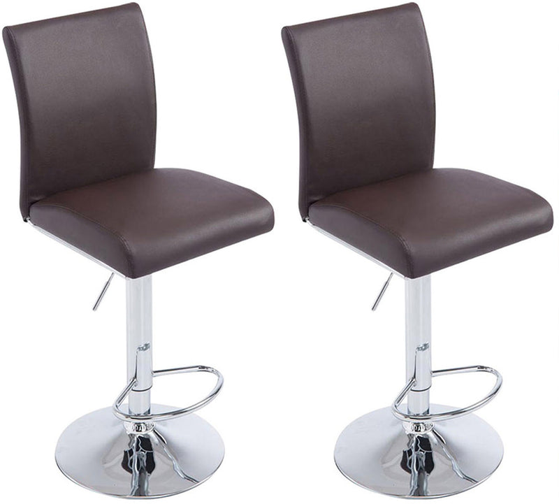 2er Set Barhocker Köln Kunstleder chrom