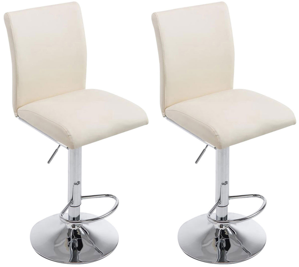 2er Set Barhocker Köln Kunstleder chrom