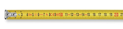 Taschenrollbandmaß BM 100 Länge 8 m Breite 25 mm mm/mm EG II ABS / TPE Metall-Clip STABILA – Ansicht 5