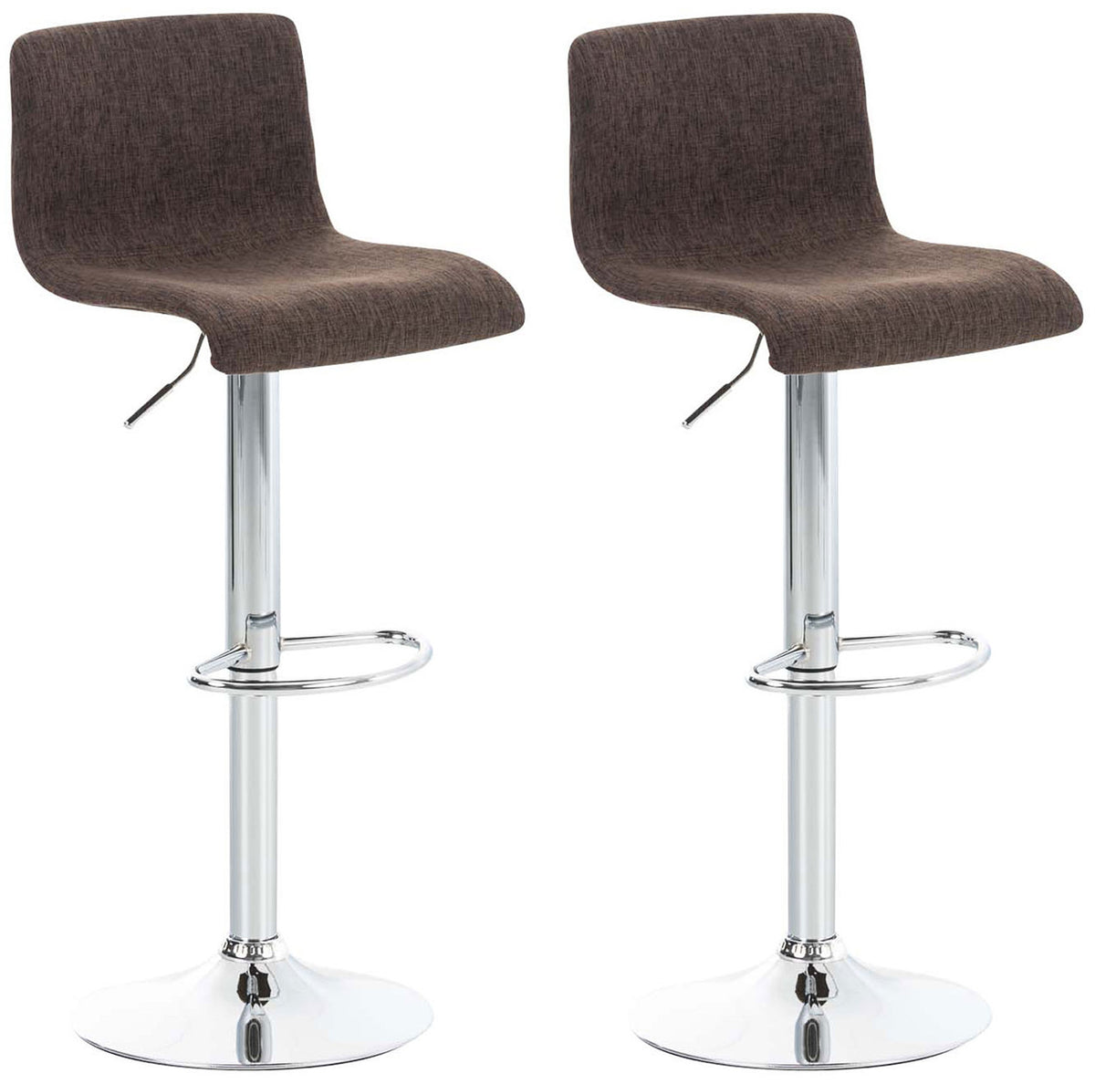 2er Set Barhocker Hoover Stoff chrom – Ansicht 9
