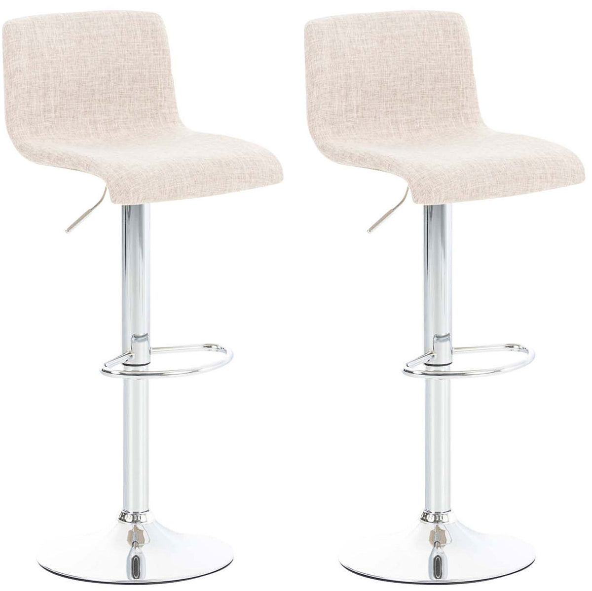 2er Set Barhocker Hoover Stoff chrom – Ansicht 16