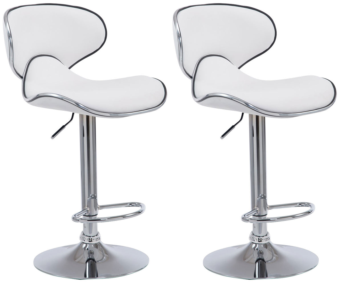 2er Set Barhocker Las Vegas V2 Kunstleder chrom – Ansicht 8