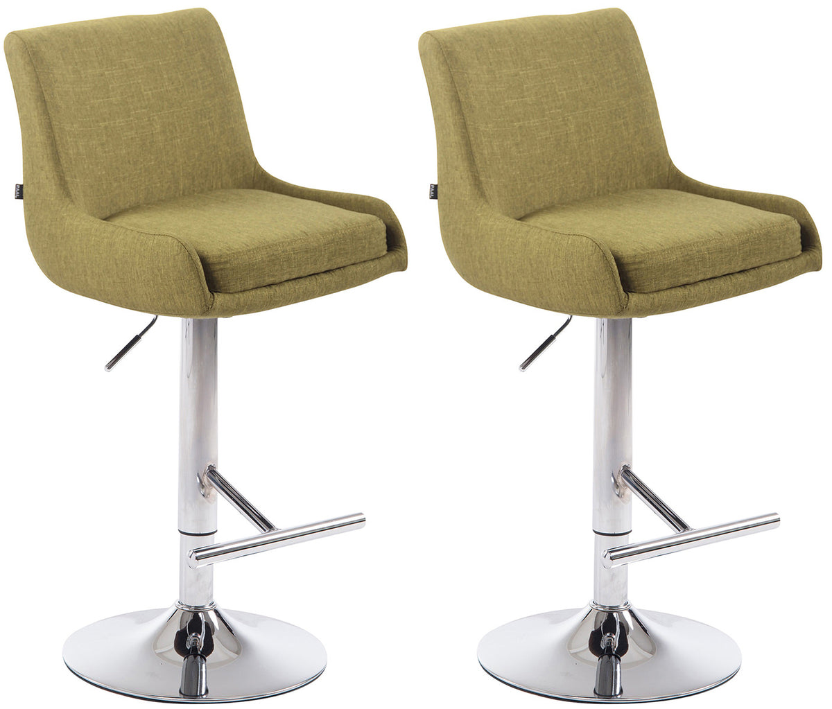 2er Set Barhocker Club Stoff chrom – Ansicht 10