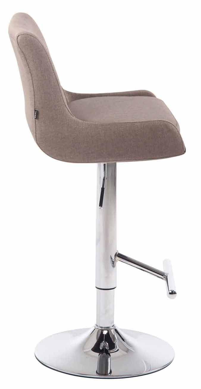 2er Set Barhocker Club Stoff chrom – Ansicht 3