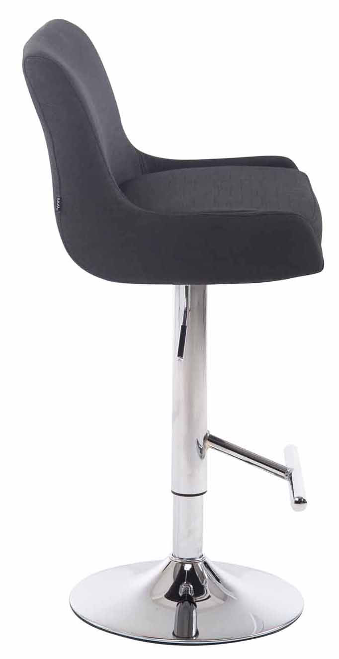 2er Set Barhocker Club Stoff chrom – Ansicht 6