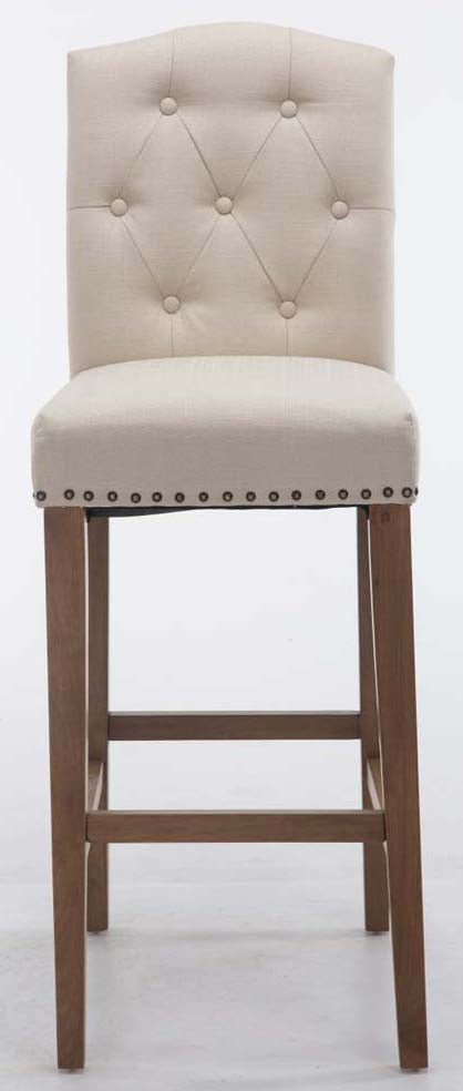 2er Set Barhocker Louise Stoff antik-hell – Ansicht 12