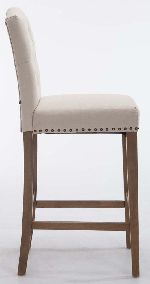 2er Set Barhocker Louise Stoff antik-hell – Ansicht 13