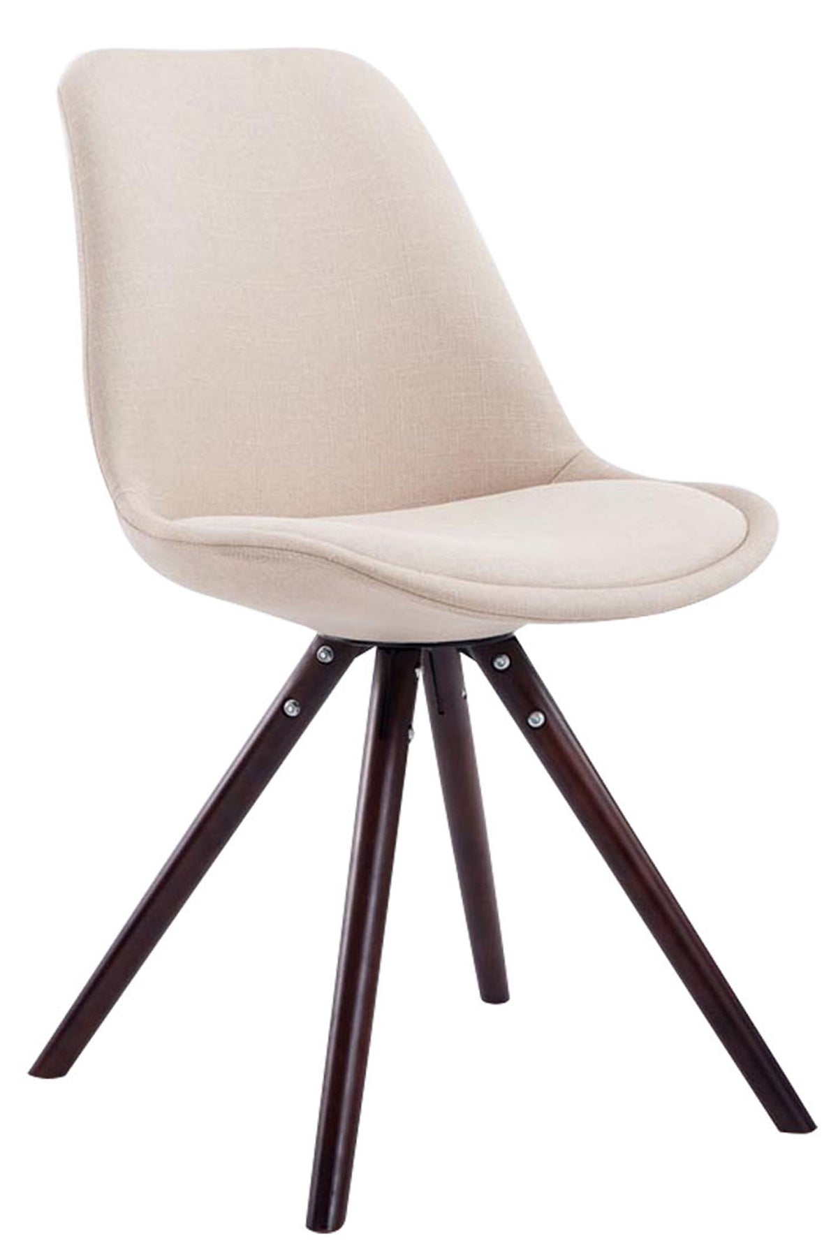 Besucherstuhl Toulouse Stoff Cappuccino Rund – Ansicht 5