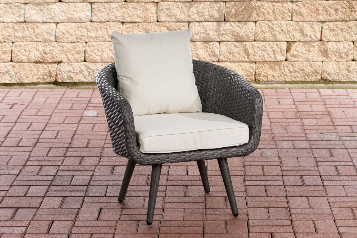 Sessel Ameland Flach cremeweiß 45 cm (Dunkelgrau) – Ansicht 7