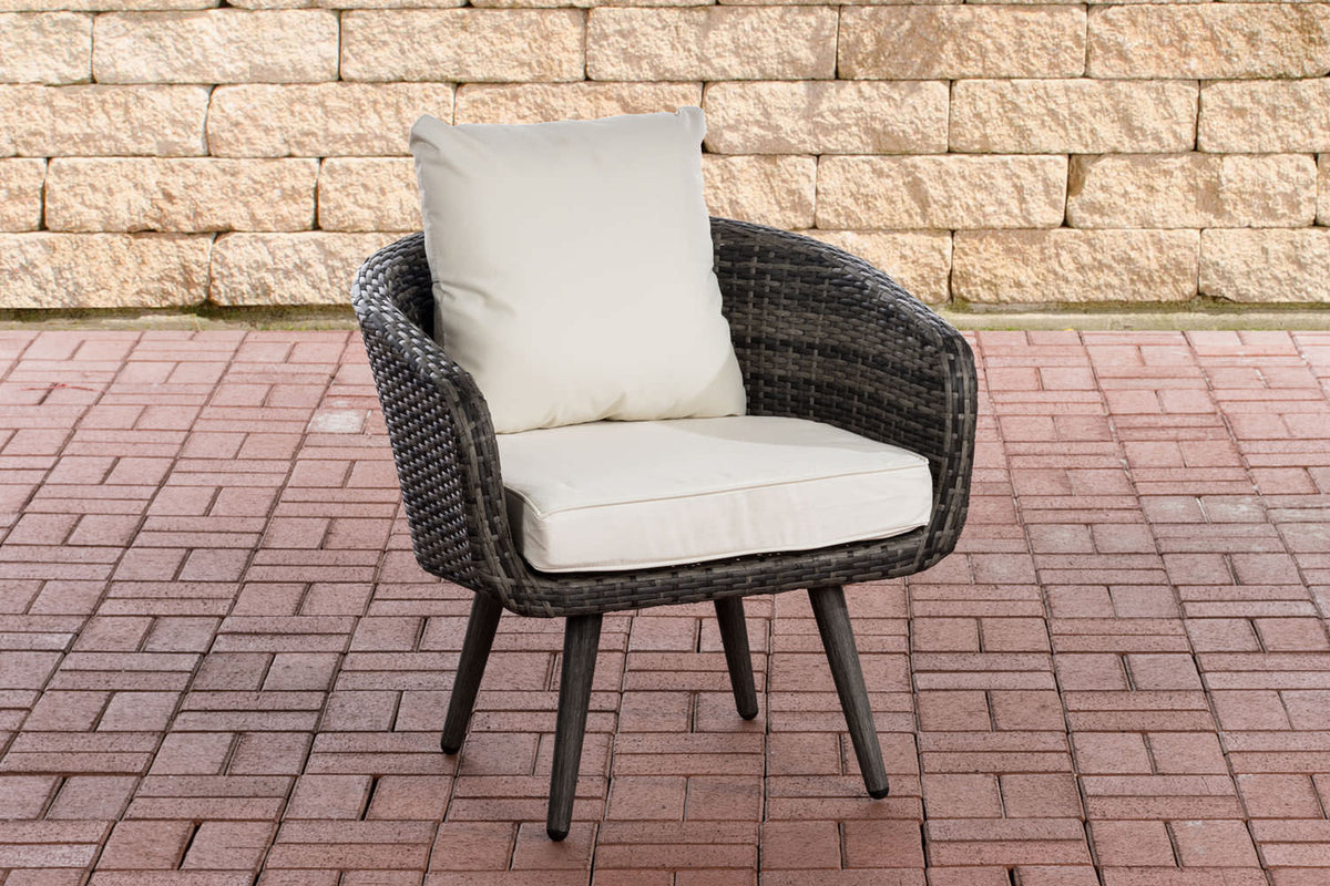 Sessel Ameland Flach cremeweiß 45 cm (Dunkelgrau) – Ansicht 13