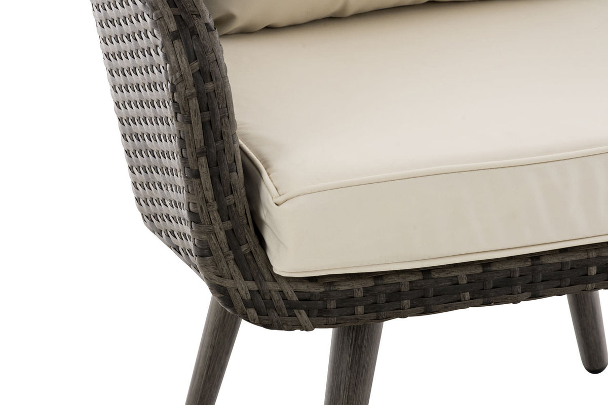 Sessel Ameland Flach cremeweiß 45 cm (Dunkelgrau) – Ansicht 17