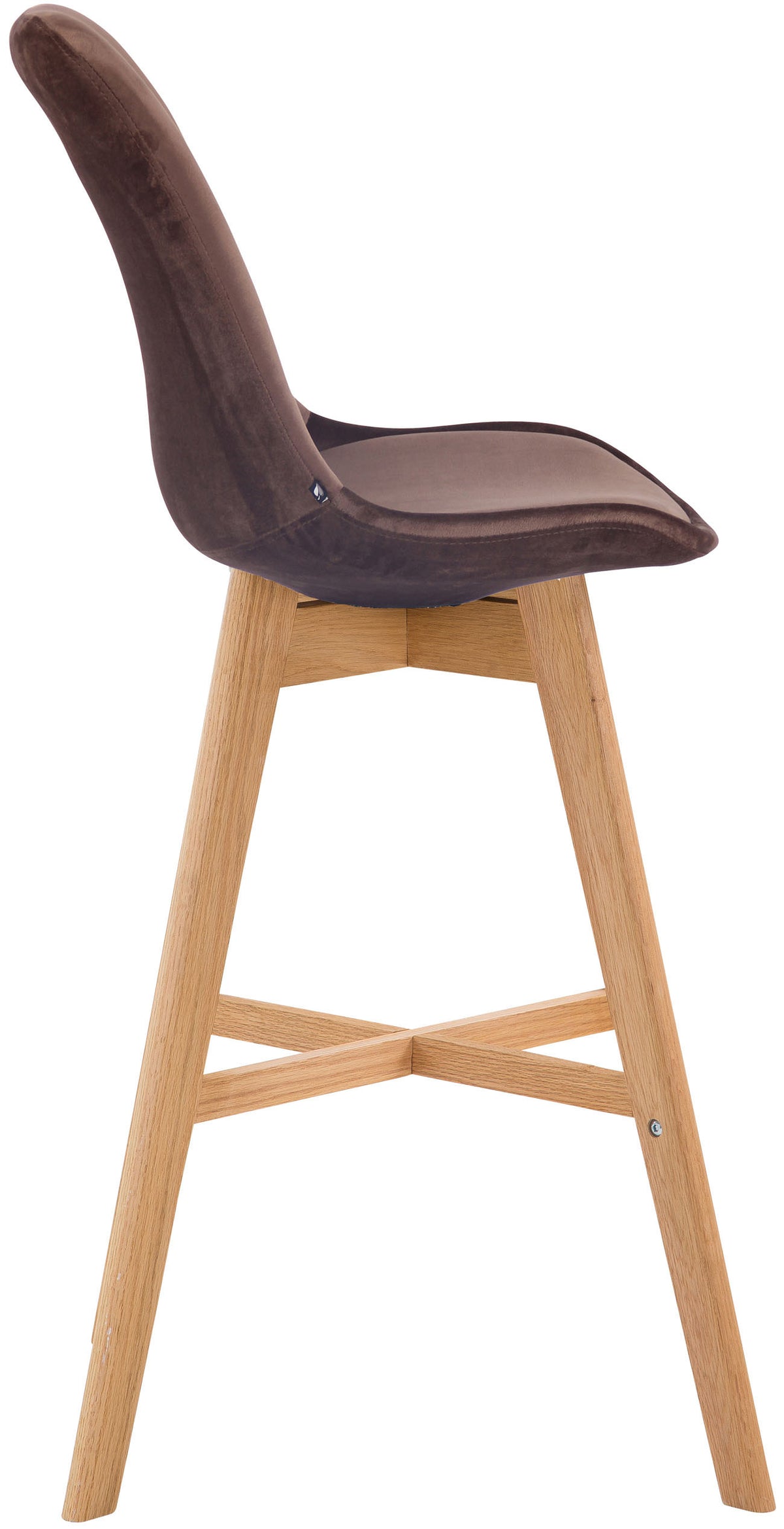2er Set Barhocker Cannes Samt natura – Ansicht 6