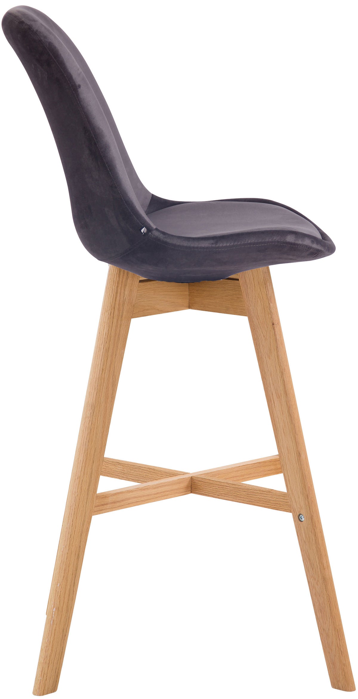 2er Set Barhocker Cannes Samt natura – Ansicht 12