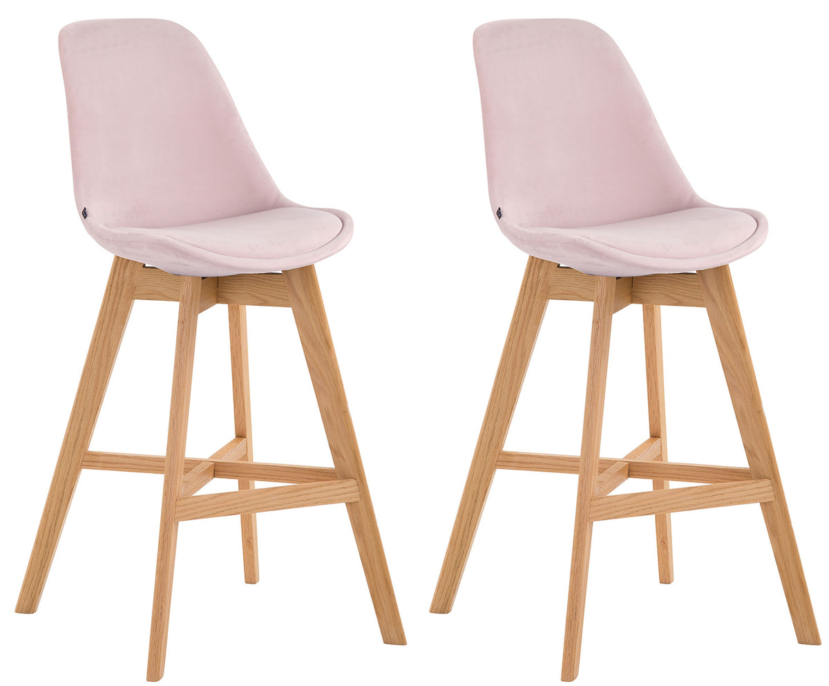 2er Set Barhocker Cannes Samt natura – Ansicht 16
