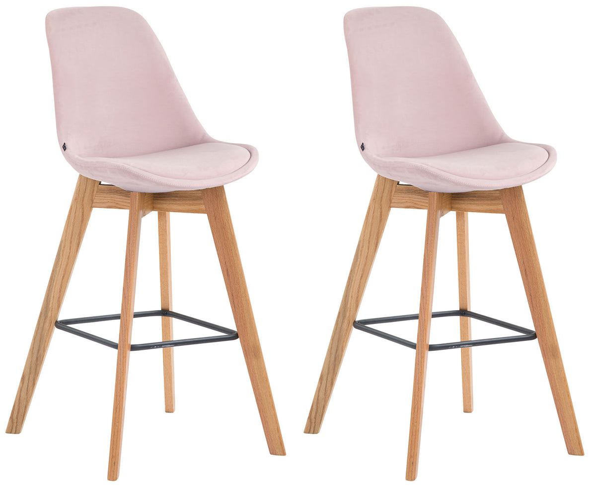 2er Set Barhocker Metz Samt natura – Ansicht 16