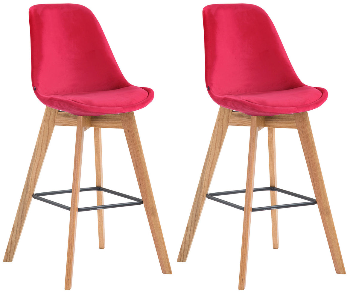 2er Set Barhocker Metz Samt natura – Ansicht 19