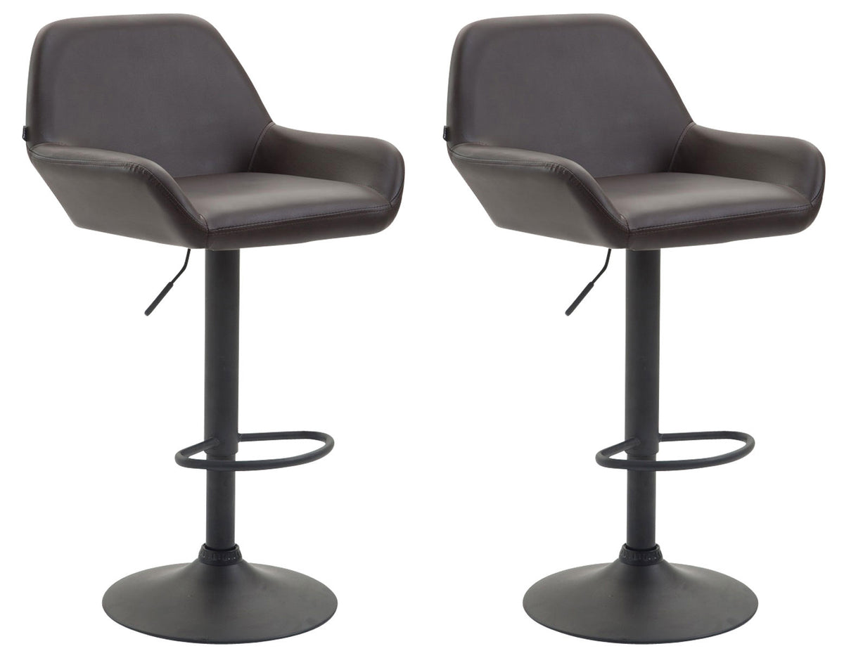 2er Set Barhocker Braga Kunstleder schwarz
