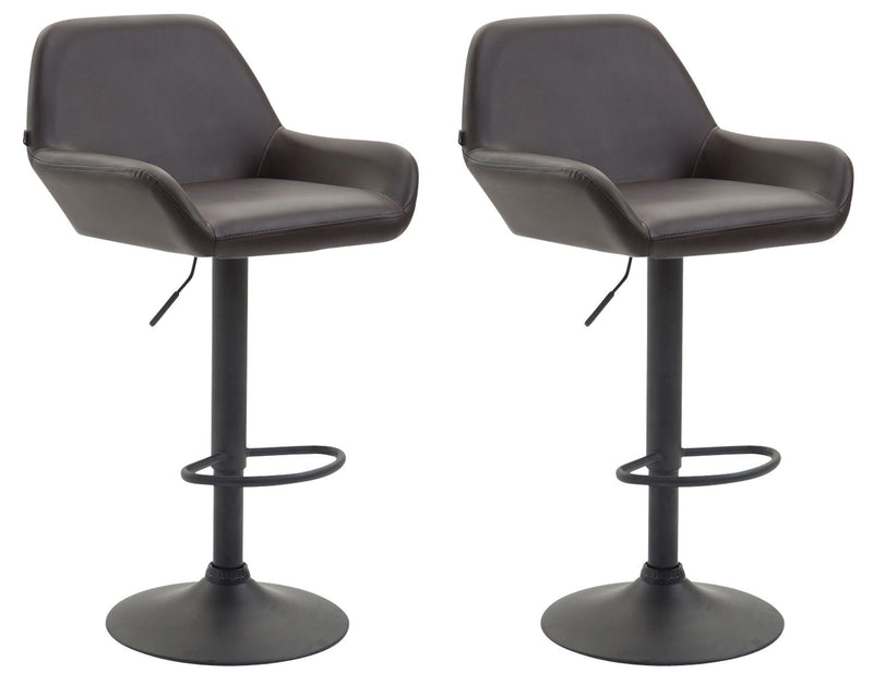 2er Set Barhocker Braga Kunstleder schwarz