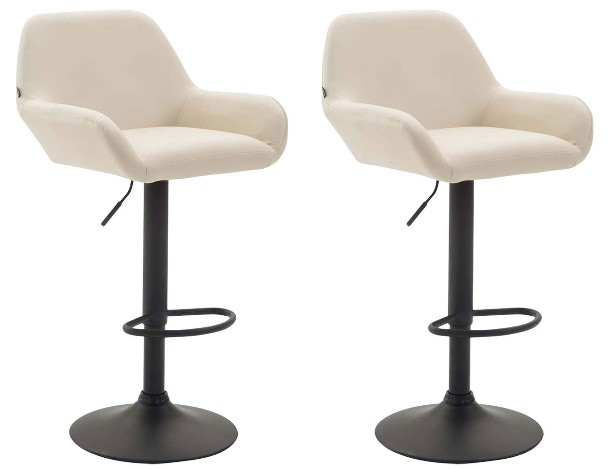 2er Set Barhocker Braga Kunstleder schwarz
