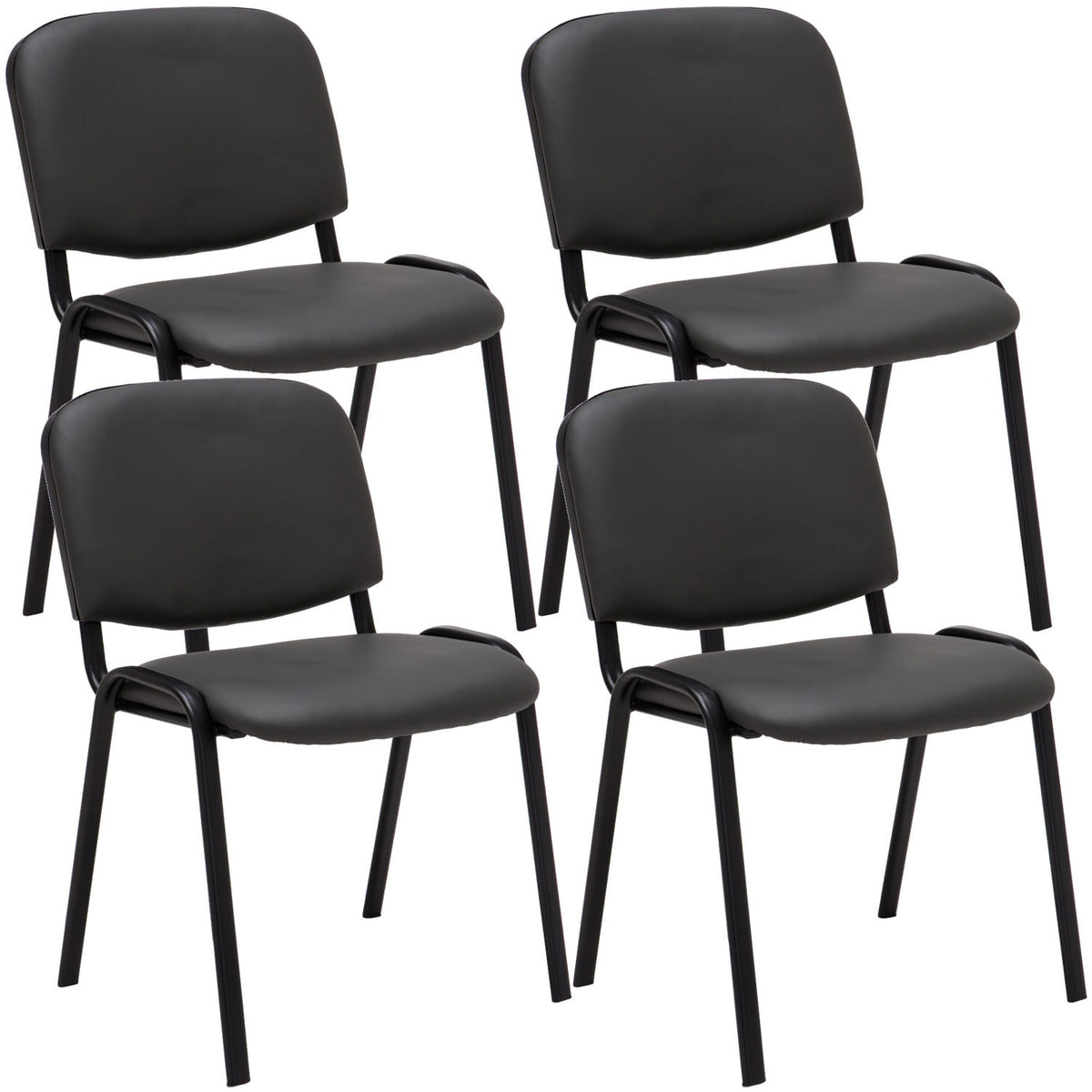 4er Set Besucherstuhl Ken Kunstleder – Ansicht 7