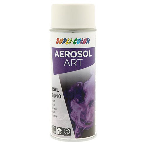 Buntlackspray AEROSOL Art reinweiß matt RAL 9010 400 ml Spraydose DUPLI-COLOR