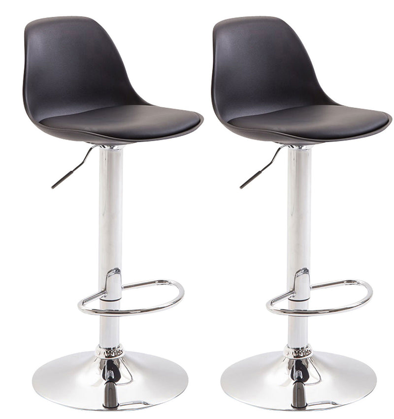 2er Set Barhocker Kiel Kunststoff chrom