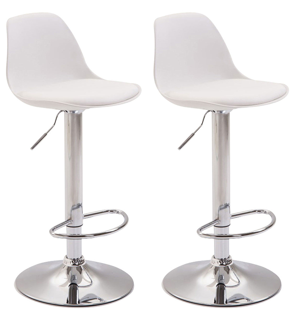 2er Set Barhocker Kiel Kunststoff chrom