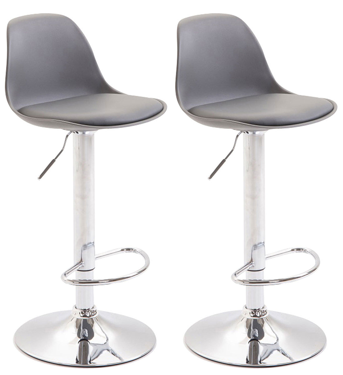 2er Set Barhocker Kiel Kunststoff chrom – Ansicht 13