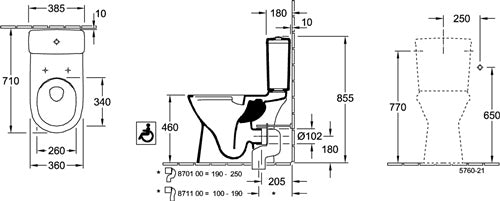 V&B Stand-WC ViCare ti 360x710mm spülrandl DirectFlush we weiß VILLEROY & BOCH – Ansicht 5