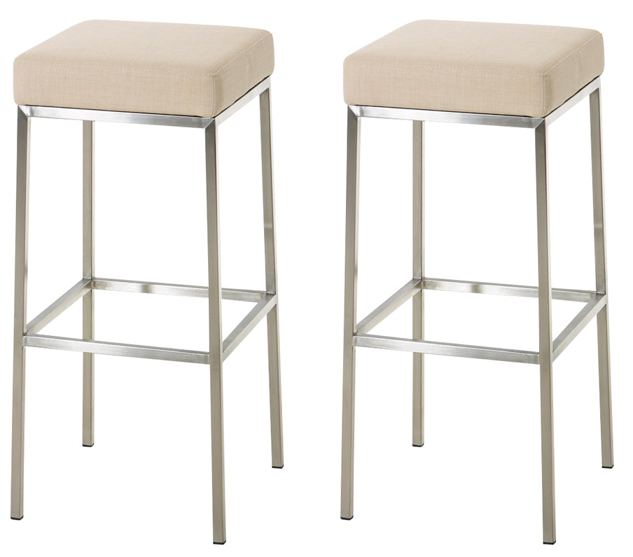 2er Set Barhocker Montreal 85 Stoff edelstahl – Ansicht 12