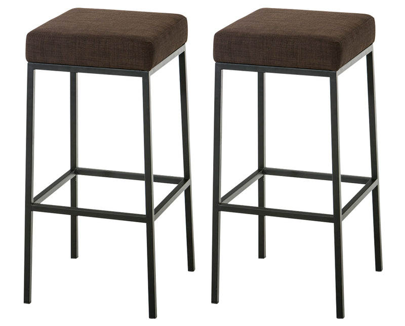 2er Set Barhocker Montreal 80 Stoff schwarz