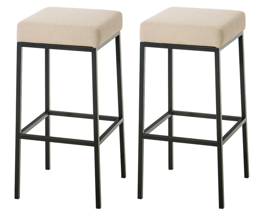 2er Set Barhocker Montreal 80 Stoff schwarz – Ansicht 7