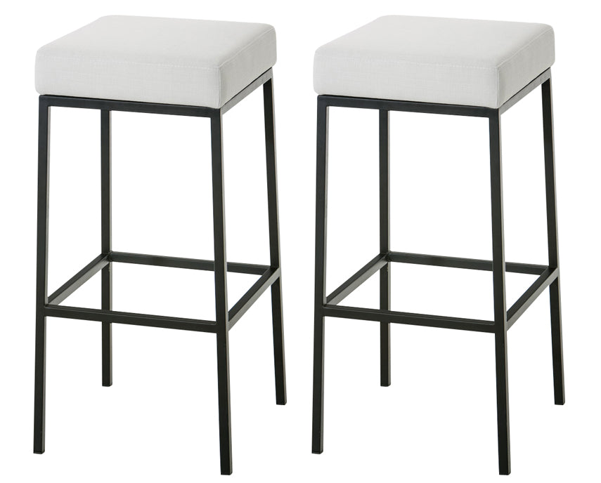 2er Set Barhocker Montreal 80 Stoff schwarz – Ansicht 13
