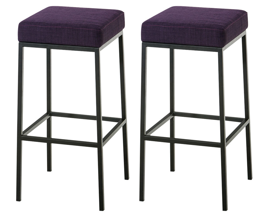 2er Set Barhocker Montreal 80 Stoff schwarz – Ansicht 19