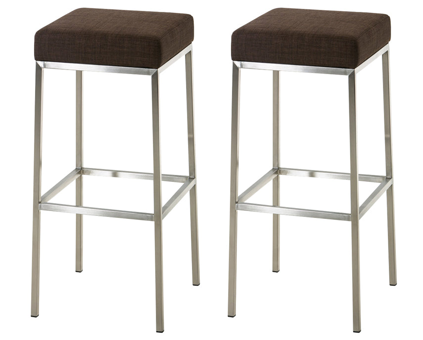 2er Set Barhocker Montreal 80 Stoff edelstahl – Ansicht 7