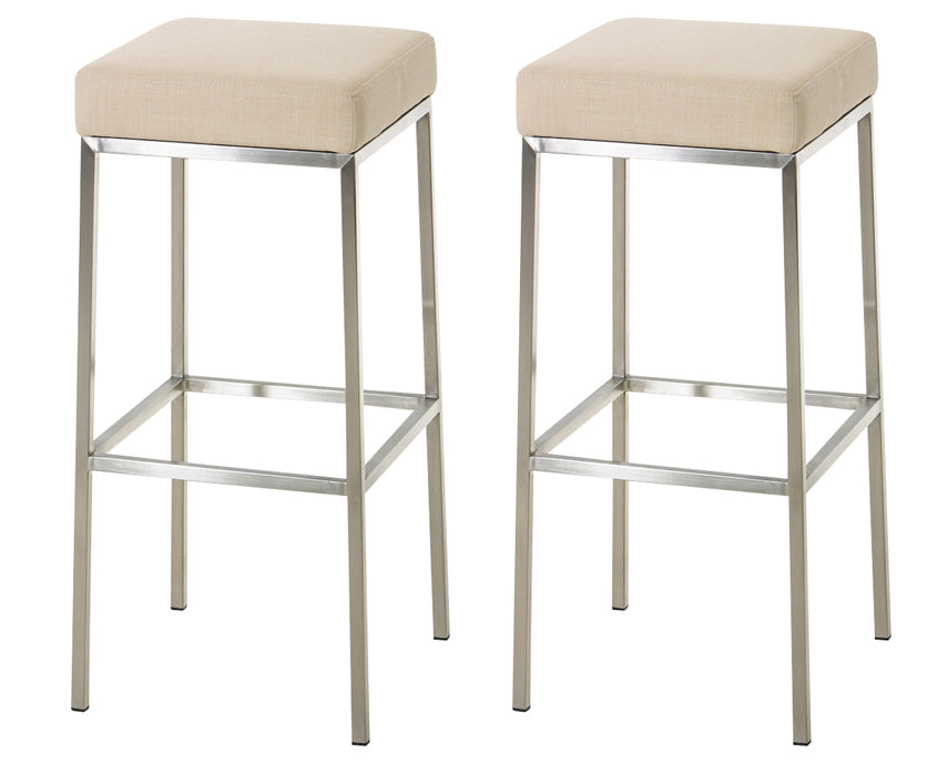 2er Set Barhocker Montreal 80 Stoff edelstahl – Ansicht 13