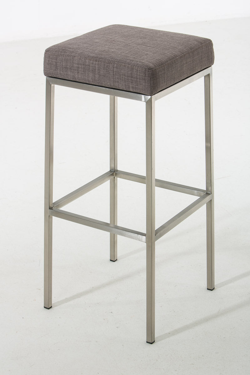 2er Set Barhocker Montreal 80 Stoff edelstahl – Ansicht 2