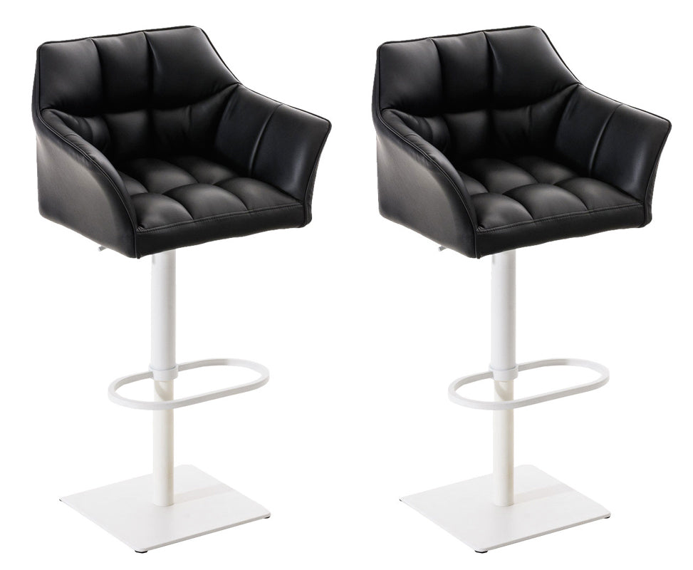 2er Set Barhocker Damaso Kunstleder weiß – Ansicht 19