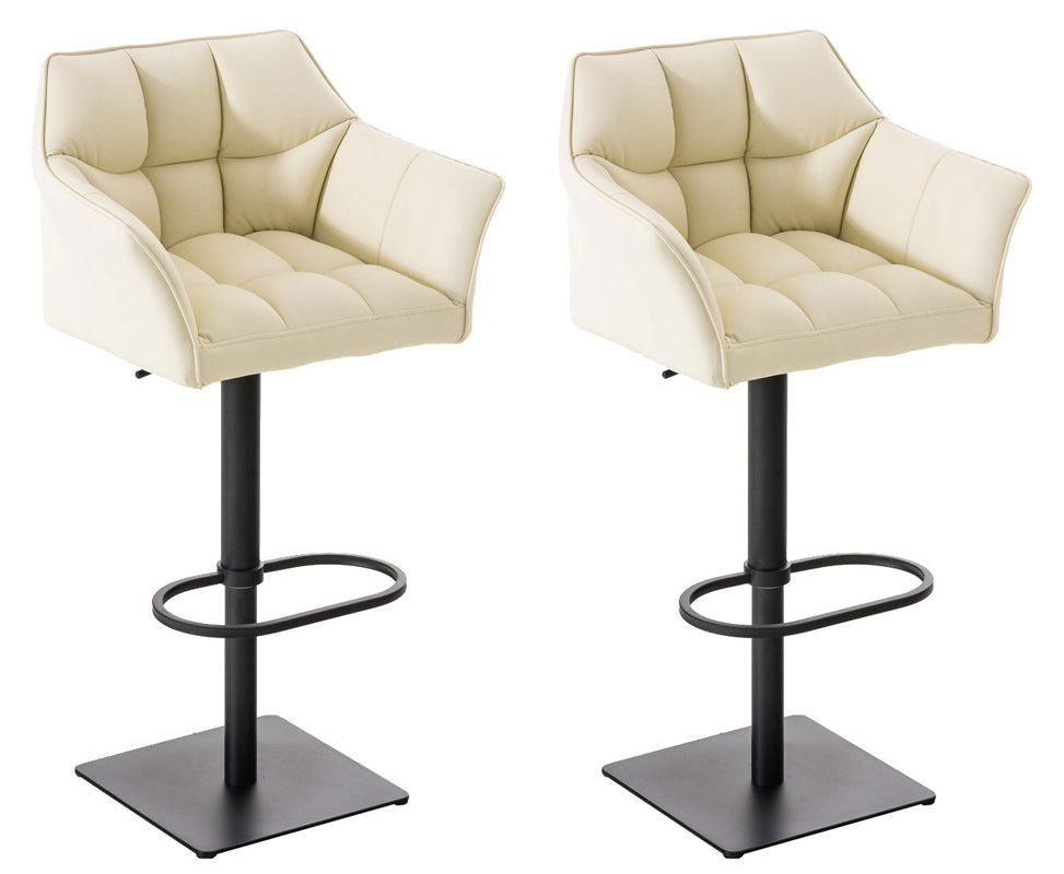 2er Set Barhocker Damaso Kunstleder schwarz – Ansicht 19
